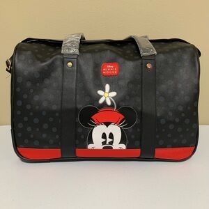 Bioworld Disney Minnie Mouse Wheeled Duffle Carry-On Travel Bag-NWT